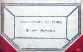 Libro de rexistro de socios da delegación do Círculo Habanero en Tampa (Florida – Estados Unidos)
